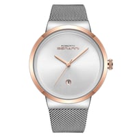 ساعة رجالية ستيل - لون فضي - ROBERTO BENANNI