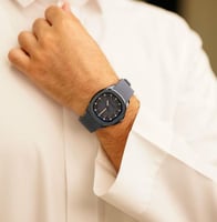 ساعة رجالية ربل لون رمادي من لادون