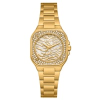 ساعة من لادون نسائية ستيل لون ذهبي مينا صدفي من لا...