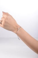 أسوارة نسائية لون فضي من لادون