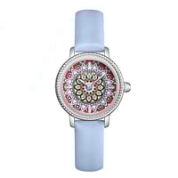 ساعة نسائية جلد - لون سماوي - MILLINI