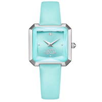 ساعة نسائية جلد - لون تركواز - LOUIS MULLER