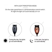 مصباح شعلة خارجي 96 LEDs مقاوم للماء بإضاءة وميض ا...