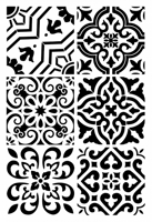 استينسل 6 زخارف نباتية