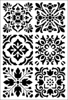 استينسل ( 6 زخارف نباتية ) 2
