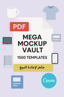 مجموعة 1500 Mockup احترافي – قابلة للتعديل على Can...