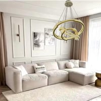 نجف علاقي ليد ذهبي ثلاث اضاءات حلقات متوفر بعده مق...