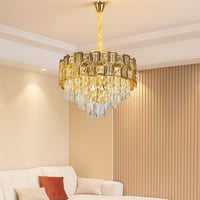 نجفة كريستال ذهبية فاخرة متوفرة بعدة مقاسات قاعدة...