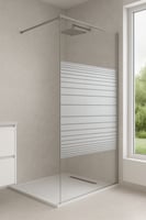 ساتر شاور زجاجي مخطط أنيق – متوفر بعدة مقاسات