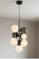 نجف علاقي مودرن اطار اسود قزاز ابيض مع اسموكي 6 لم...