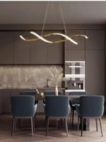 ثريات سقف علاقي ليد بثلاث اضاءات مودرن لون ذهبي 42...