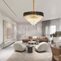 ثرياء علاقي كرستال اسود مع ذهبي تصميم جديد مقاس 40...