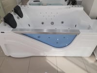 جاكوزي زجاجي ماطورين باضاءه ليد مستطيل مزدوج – مقا...