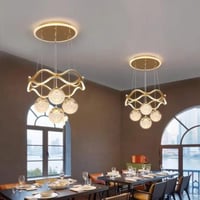 ثريات مودرن لون ذهبي 3 اضاءات