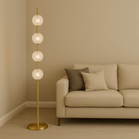 أبجورة ليد ذهبي مودرن بارتفاع 160 سم – ثلاث إضاءات...