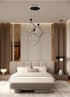 ثريات مودرن علاقي ليد ثلاثي اسود 3 اضاءات