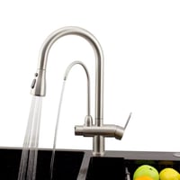 خلاط مطبخ سحاب مع خلاط تحليه اتوماتيك كروم مطفي