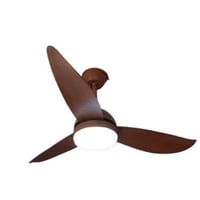 ثرياء مع مروحه بثلاث اضاءات لون خشبي