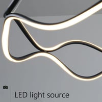 نجف سقف مقاس 60 سم 3 اضاءات لون الابطار اسود