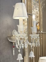 شمعدان جداري كريستالي فاخر - مجوز - قاعدة E14 - تص...