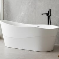 بانيو مستقل بتصميم منحني أنيق – مقاس 170×75 سم