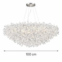 ثريا كريستال دائرية فاخرة – لون فضي