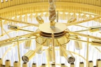 ثريا كرستال ذهبي مقاسين