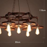 ثريا سقف شكل تروس ريفي 7 رؤوس اضاءة داخلية