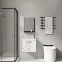 مغسله ديكور ابيض مرخم سطح سيراميك مقاس 50 سم