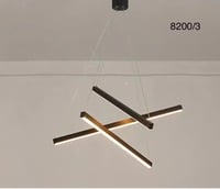 ثريا علاقي ثلاثي اسود مودرن ثلاث اضاءات بقدره 48 و...