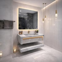 مغسلة حمام بورسلان فاخرة – لون رمادي فاتح