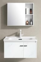 مغسله ديكور الومنيوم ابيض مرخم سطح سيراميك متوفر ب...