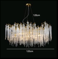 ثريات علاقي كريستال طويل بيضاوي مقاس القطر 120*50...