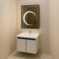 مـغـسـلـة ديـكـور مـع صـيـدلـيـة مِـرآة LED