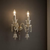 شمعدان جداري كريستالي فاخر - مجوز - قاعدة E14 - تص...