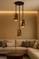 علاقي ثلاثي بتصميم عصري أنيق – قاعدة لمبة E27 بطول...