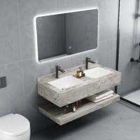 مغاسل رخام رصاصي قطعتين حوض وحوضين بعدة مقاسات