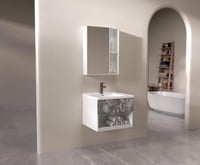 مغسله ديكور الومنيوم ابيض سطح مع رصاصي سيراميك متو...