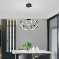 ثرياء علاقي ليد اسود بثلاث اضاءات بتصميم عصري وحدي...