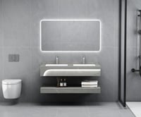 مغاسل رخام رصاصي معرق ابيض اناره اماميه حوض وحوضين...