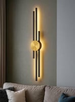 ابليك جداري مودرن – ذهبي مع أسود – 3 إضاءات – تصمي...