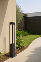 عمود إنارة حدائق خارجي بتصميم عصري – إضاءة LED اصف...