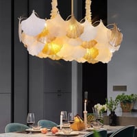 ثريا أوراق الشجر LED بتصميم عصري فاخر