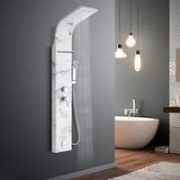 شاور دش ستيل جداري ابيض مرخم