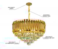 ثريات كرستال تصميم جديد بعدة مقاسات