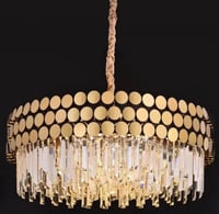 ثريا كريستال تصميم عصري عبر الطبقات من الكرستال مت...