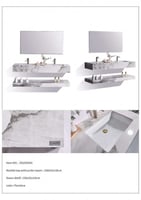 مغاسل رخام حوضين مع مرايات ليد ابيض بمقاس 150 سم