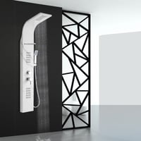 شاور دش ستيل جداري ابيض مرخم