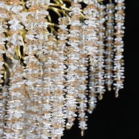 ثريات كرستال دائري شكل عقود الفل شفاف مع عسلي بتصم...