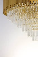 ثريا كرستال ذهبي مقاسين